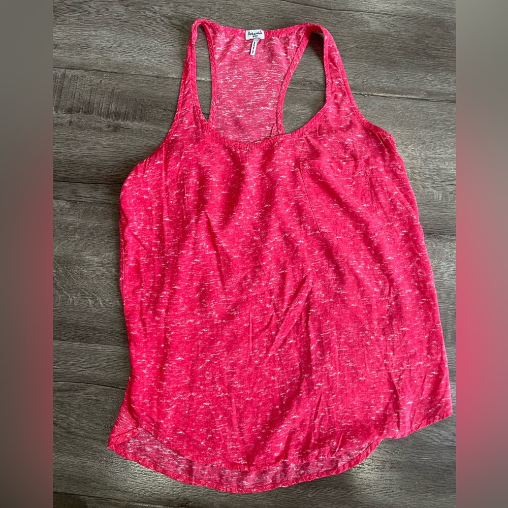 2/$15 Splendid racer back bright pink summer tank top